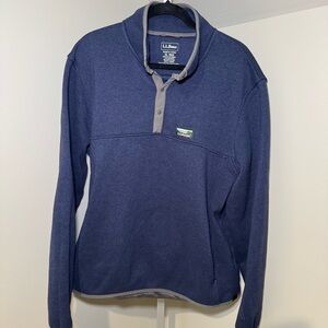 Men’s‎ LL Bean navy blue sweater fleece pullover size XL